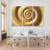 Golden Spiral 3D Background Canvas Print SKU 10827