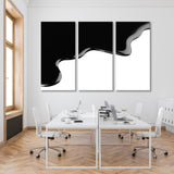 Black Paint on White Background Canvas Print SKU 10332