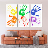 Multi-Сolored Рalms Canvas Print SKU 10293