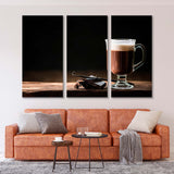 Cup of Сoffee on a Dark Background Canvas Print SKU 10695