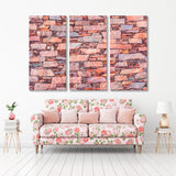 Coral Brick Wall Canvas Print SKU 10305