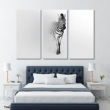 African Zebra Black and White Canvas Print SKU 10301