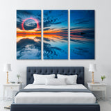 Beautiful Sunset with Solar Eclipse Canvas Print SKU 10784