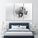 Rhinoceros Black and White Canvas Print SKU 10277