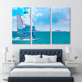 Windsurfing on the Waves Canvas Print SKU 10756