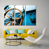 Steering Wheel on a Yacht Canvas Print SKU 10586