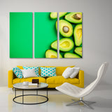 Avocado on Pastel Background Canvas Print SKU 10696