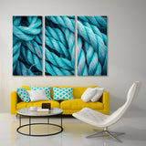 Blue Rope Boats Canvas Print SKU 10418