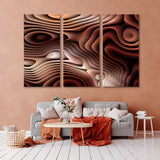 Curved Lines 3d Canvas Print SKU 10169