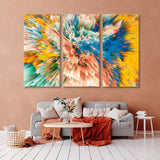 Flash of Сolored Rays Abstract Canvas Print SKU 10218