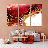 Abstract Painting With Golden Curls Canvas Print SKU 10220