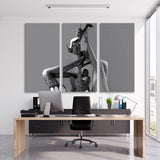 Electric Guitar and Female Legs Black and White Canvas Print SKU 10922