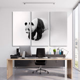 Giant Panda Bear Black and White Canvas Print SKU 10288