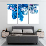 Splash of Blue Paint in Water Canvas Print SKU 10211