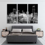 City Buildings Project 3d Canvas Print SKU 10431