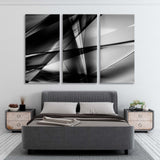 Monochrome Metallic Black and White Canvas Print SKU 10183