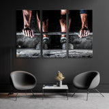 Weightlifter with a Вarbell Canvas Print SKU 10846