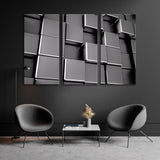 Metal Cubes 3d Canvas Print SKU 10477