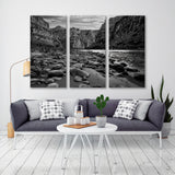 Black and White Grand Canyon View Canvas Print SKU 10420