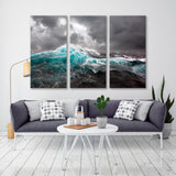 Sea Wave on a Dark Background Canvas Print SKU 10434