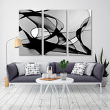 Abstract  Black and White Drawing Canvas Print SKU 10381