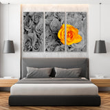 Yellow Rose Among the Grays Canvas Print SKU 10376