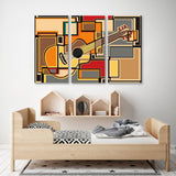 Colorful Mosaic Acoustic Guitar Canvas Print SKU 10577