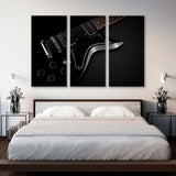 Electric Guitar on Black Background Canvas Print SKU 10516