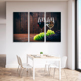 Two Glasses with Grapes Canvas Print SKU 10628