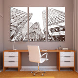 New York City Street Sketch Canvas Print SKU 10615