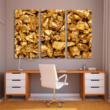 Gold Nuggets as Background Canvas Print SKU 10940