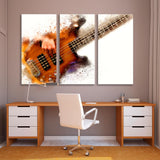 Abstract Colorful Guitar Canvas Print SKU 10515