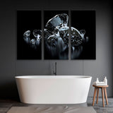 Diamonds on Black Background Canvas Print SKU 10380