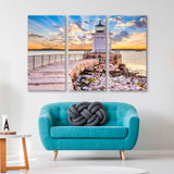 Breakwater Light Maine Canvas Print SKU 10647