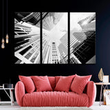 Skyscrapers Black White Canvas Print SKU 10600