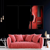 Violin on Black Background Canvas Print SKU 10895