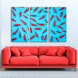 Red Pepper on Blue Background Canvas Print SKU 10697