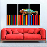 Chameleon on Colored Pencils Canvas Print SKU 10867