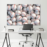 Baseball Balls Background Canvas Print SKU 10821