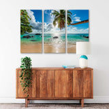 Coconut Trees on Paradise Island Canvas Print SKU 10916