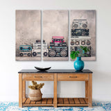 Retro Cassette Recorders Canvas Print SKU 10896