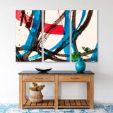 Fragment of a Painting with Feather Lines Canvas Print SKU 10729