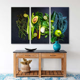 Green Vegetables and Fruits Canvas Print SKU 10694