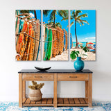 Surfboards Hawaii Beach Canvas Print SKU 10590