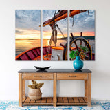 Sailboat at Sunset Canvas Print SKU 10588