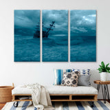 Old Ship in the Stormy Sea Canvas Print SKU 10770