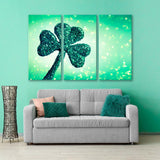 Shiny Clover Symbol of St. Patrick's Day Canvas Print SKU 10936