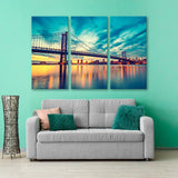 Ben Franklin Bridge at Sunset Canvas Print SKU 10599