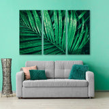 Palm Leaves with Raindrops Canvas Print SKU 10734