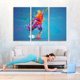 Abstract Soccer Рlayer Canvas Print SKU 10885